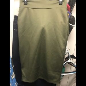 Olive green skirt